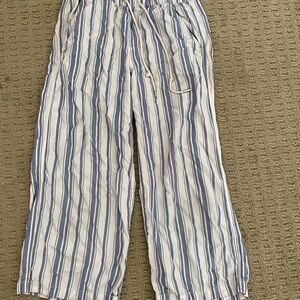 LOFT Blue and White Striped women’s pant